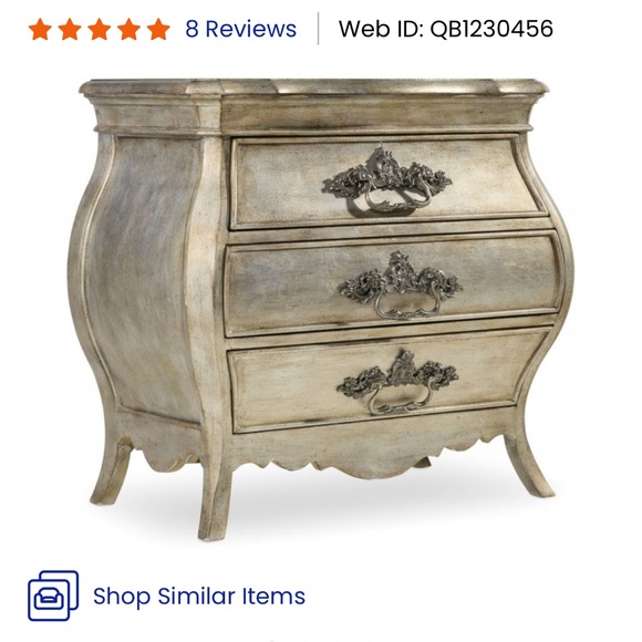 HOOKER Sanctuary Silver and Beige Upholstered Panel Bedroom Set - Picture 8 of 15